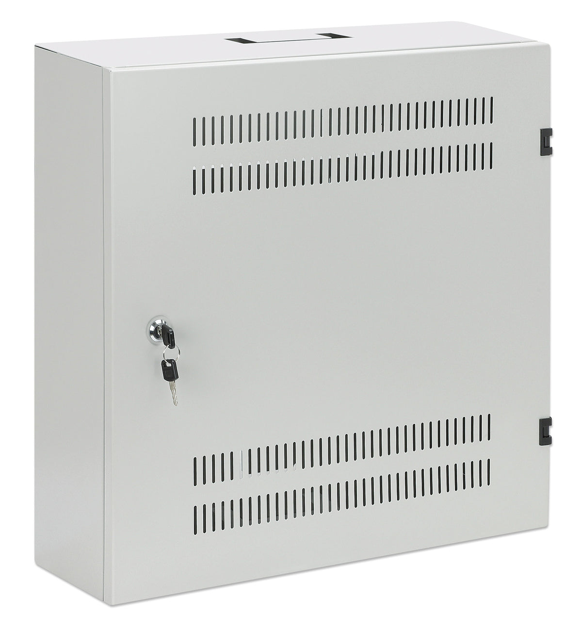 Low-Profile 19" Wall Mount Network Cabinet with 4U Horizontal and 2U Vertical Rails, Gray Image 2