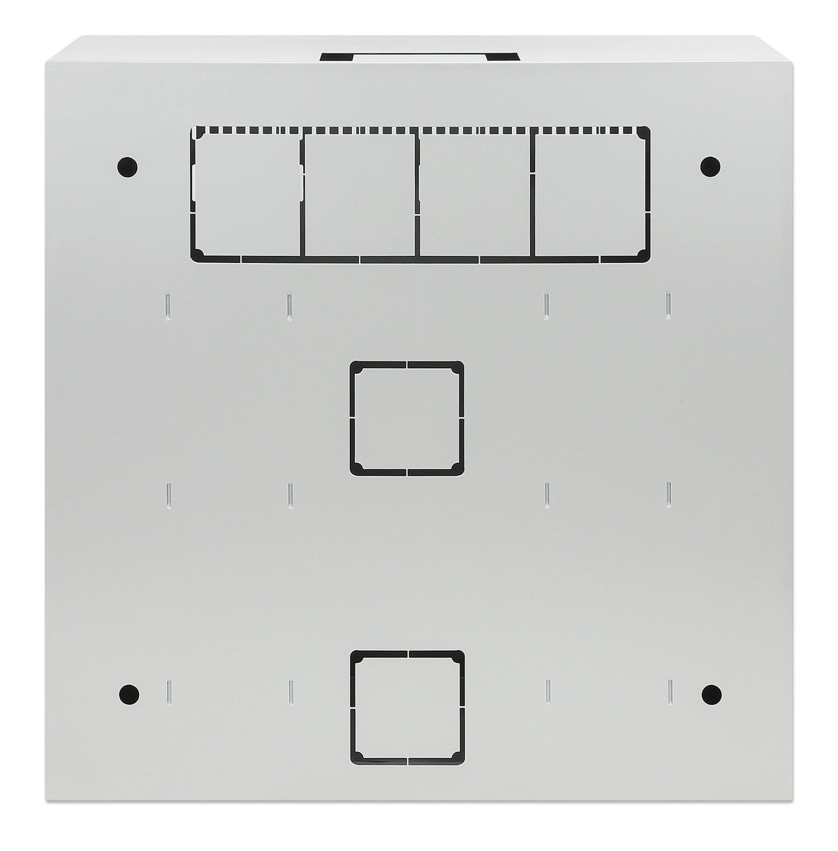 Low-Profile 19" Wall Mount Network Cabinet with 4U Horizontal and 2U Vertical Rails, Gray Image 4