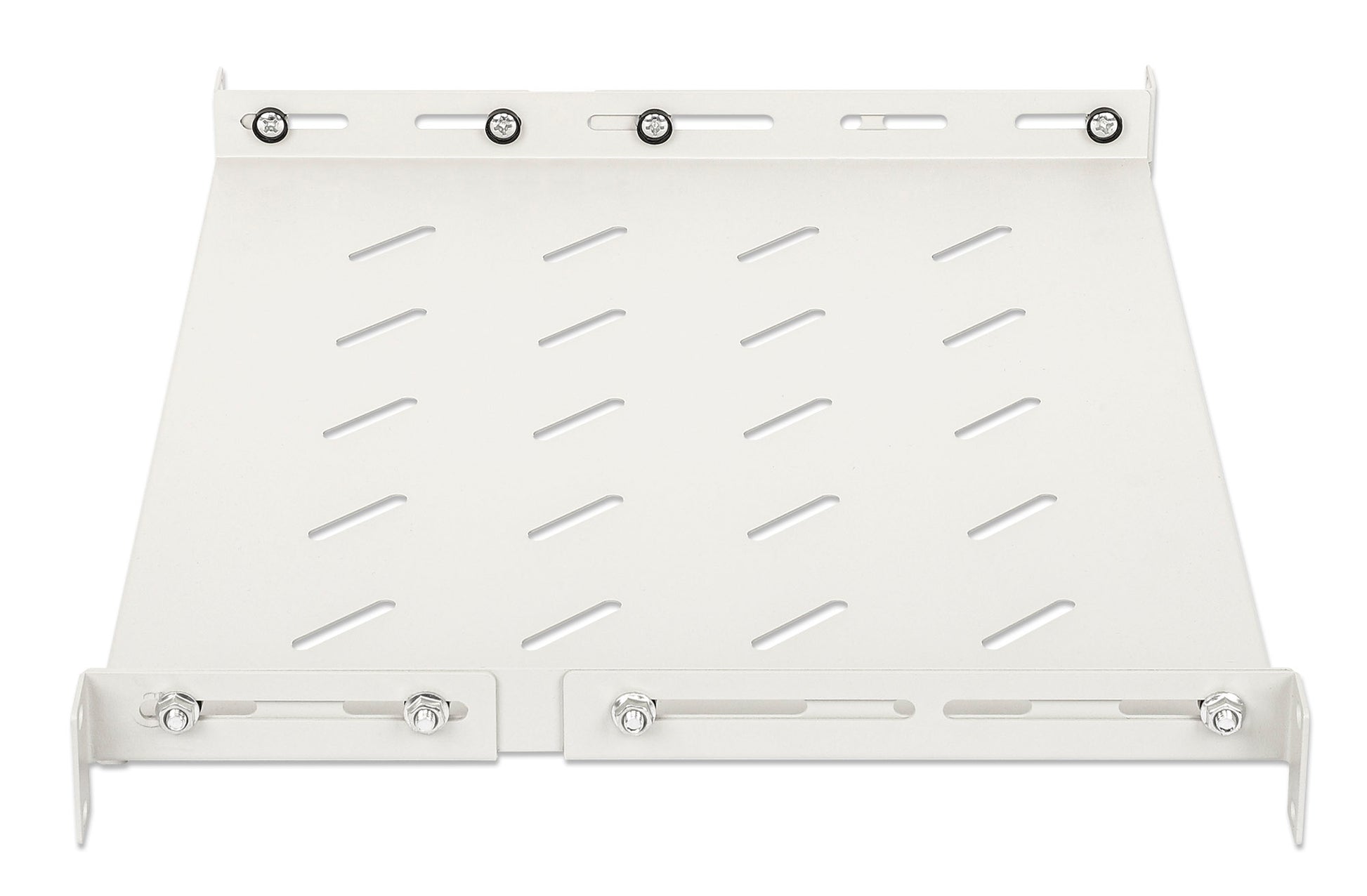 19" Shelf with Variable Rails for Fixed Mounting, 1U, 350 mm Depth, Gray Image 4