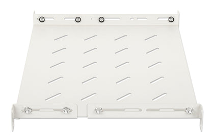 19" Shelf with Variable Rails for Fixed Mounting, 1U, 350 mm Depth, Gray Image 4