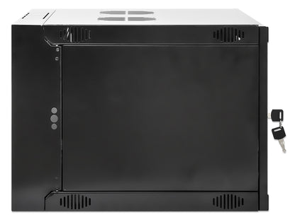 19" Double Section Wallmount Cabinet, 6U, 450 mm (17.7 in.) Depth, Black Image 5