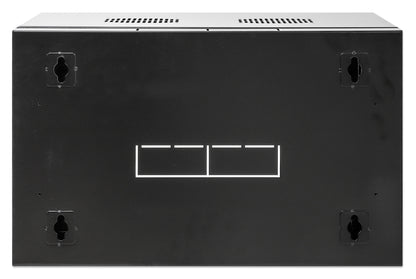 19" Double Section Wallmount Cabinet, 6U, 450 mm (17.7 in.) Depth, Black Image 6