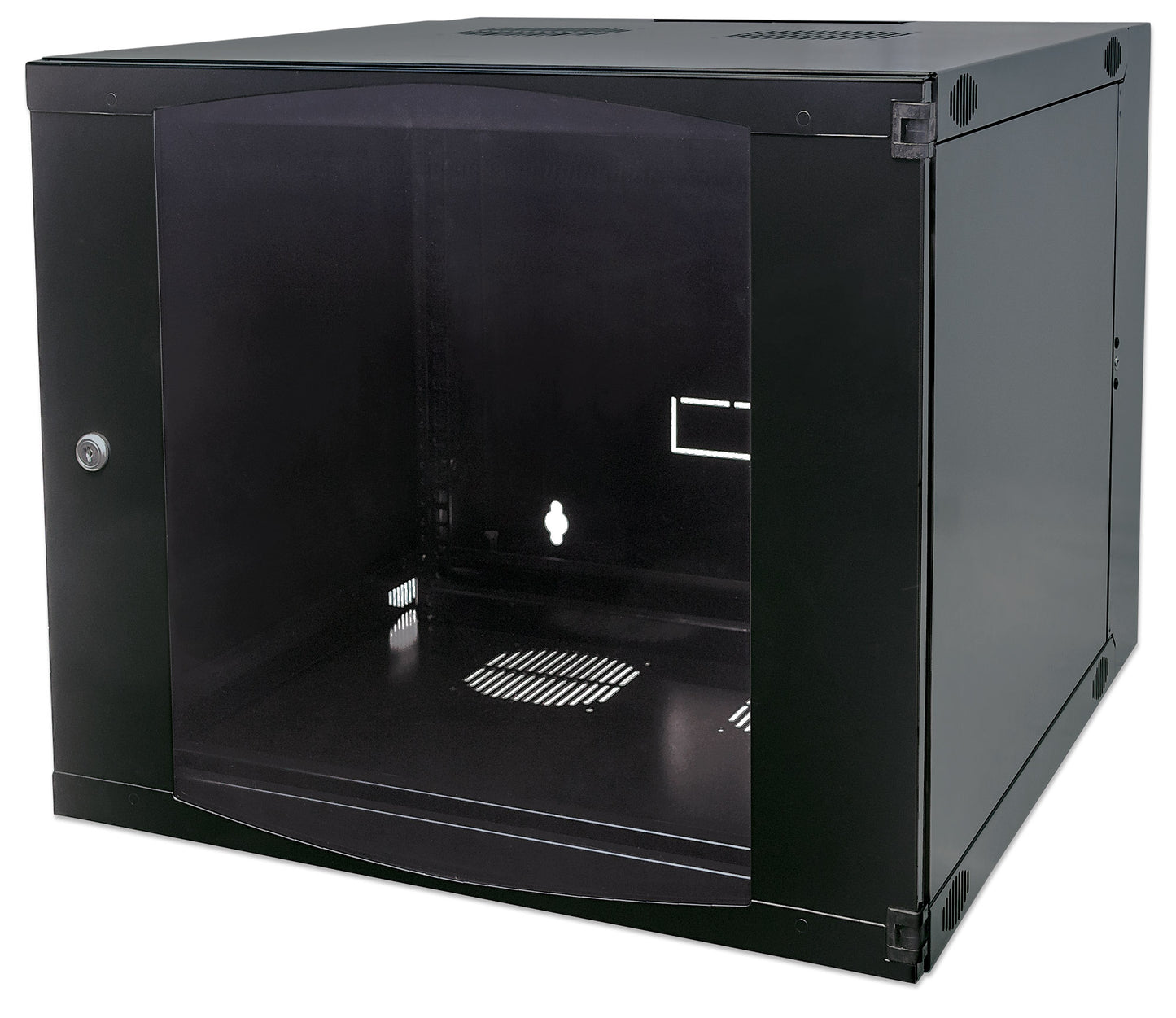 12U 19" Swing Out Wall Mount Network Cabinet, Standard Line, 450 mm (17.7 in.) Depth, Black Image 1
