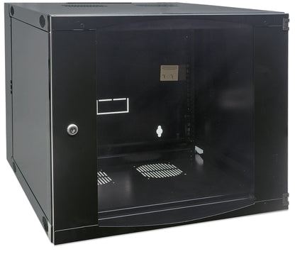 12U 19" Swing Out Wall Mount Network Cabinet, Standard Line, 450 mm (17.7 in.) Depth, Black Image 2