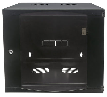 12U 19" Swing Out Wall Mount Network Cabinet, Standard Line, 450 mm (17.7 in.) Depth, Black Image 3