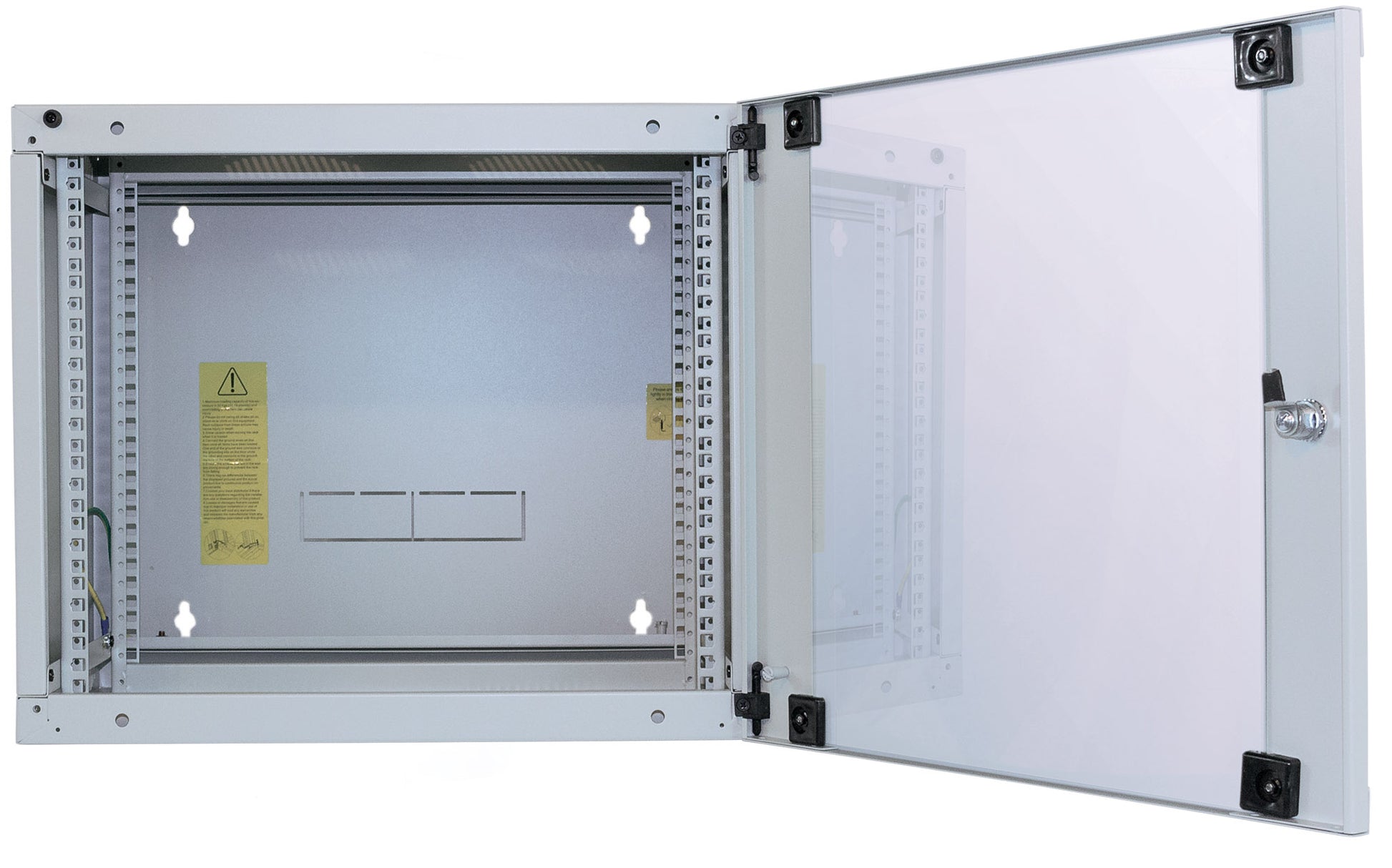 12U 19" Swing Out Wall Mount Network Cabinet, Standard Line, 450 mm (17.7 in.) Depth, Gray Image 4