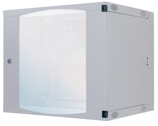 12U 19" Swing Out Wall Mount Network Cabinet, Standard Line, 450 mm (17.7 in.) Depth, Gray Image 1