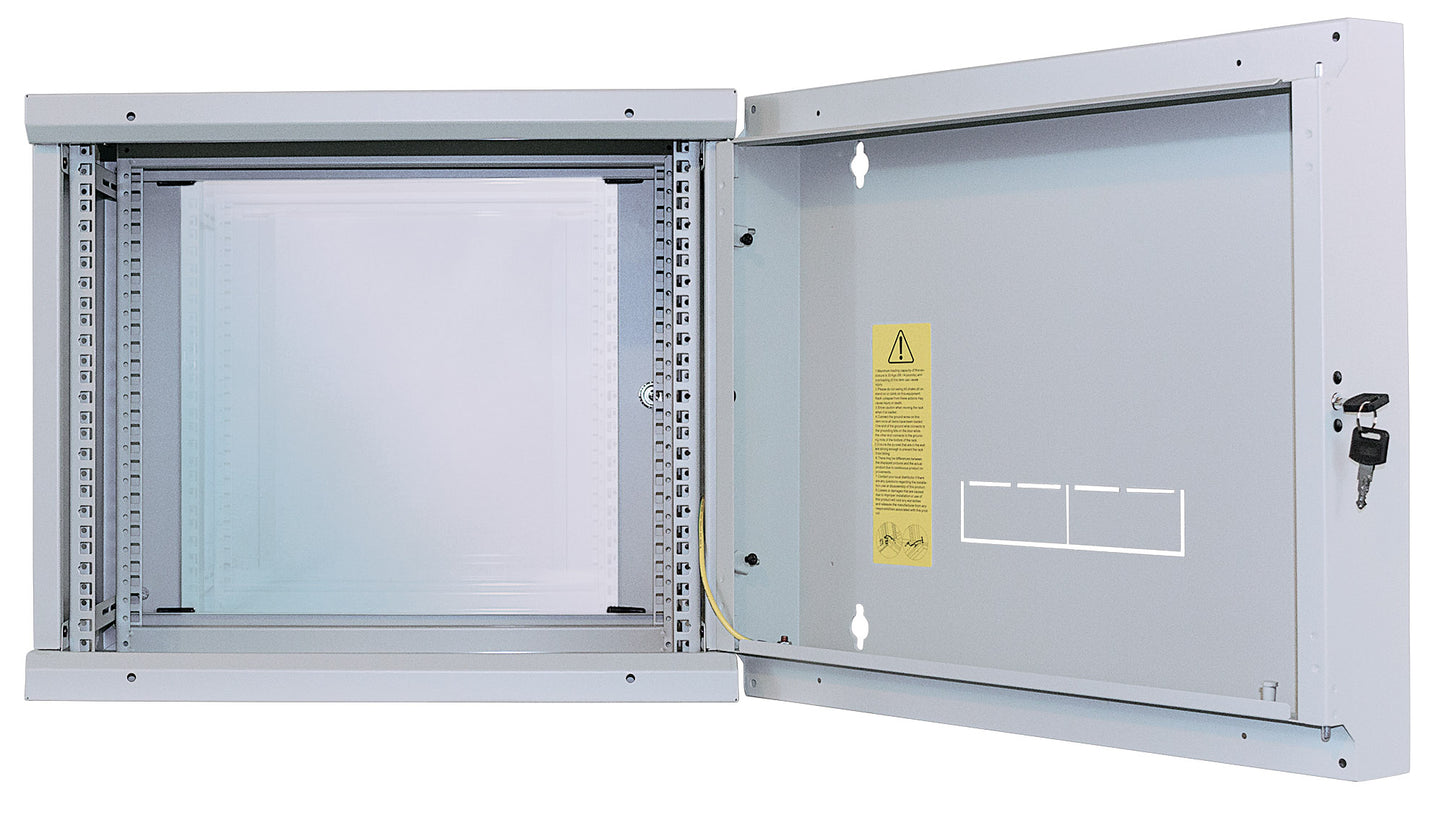 12U 19" Swing Out Wall Mount Network Cabinet, Standard Line, 450 mm (17.7 in.) Depth, Gray Image 7
