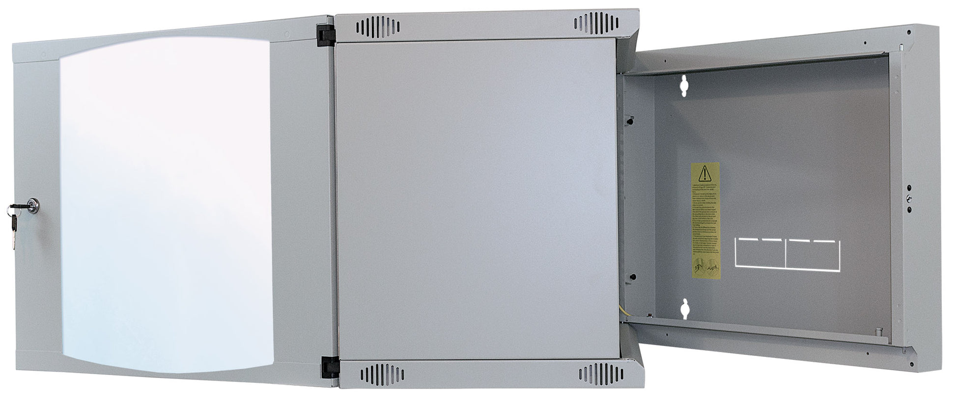 12U 19" Swing Out Wall Mount Network Cabinet, Standard Line, 450 mm (17.7 in.) Depth, Gray Image 9
