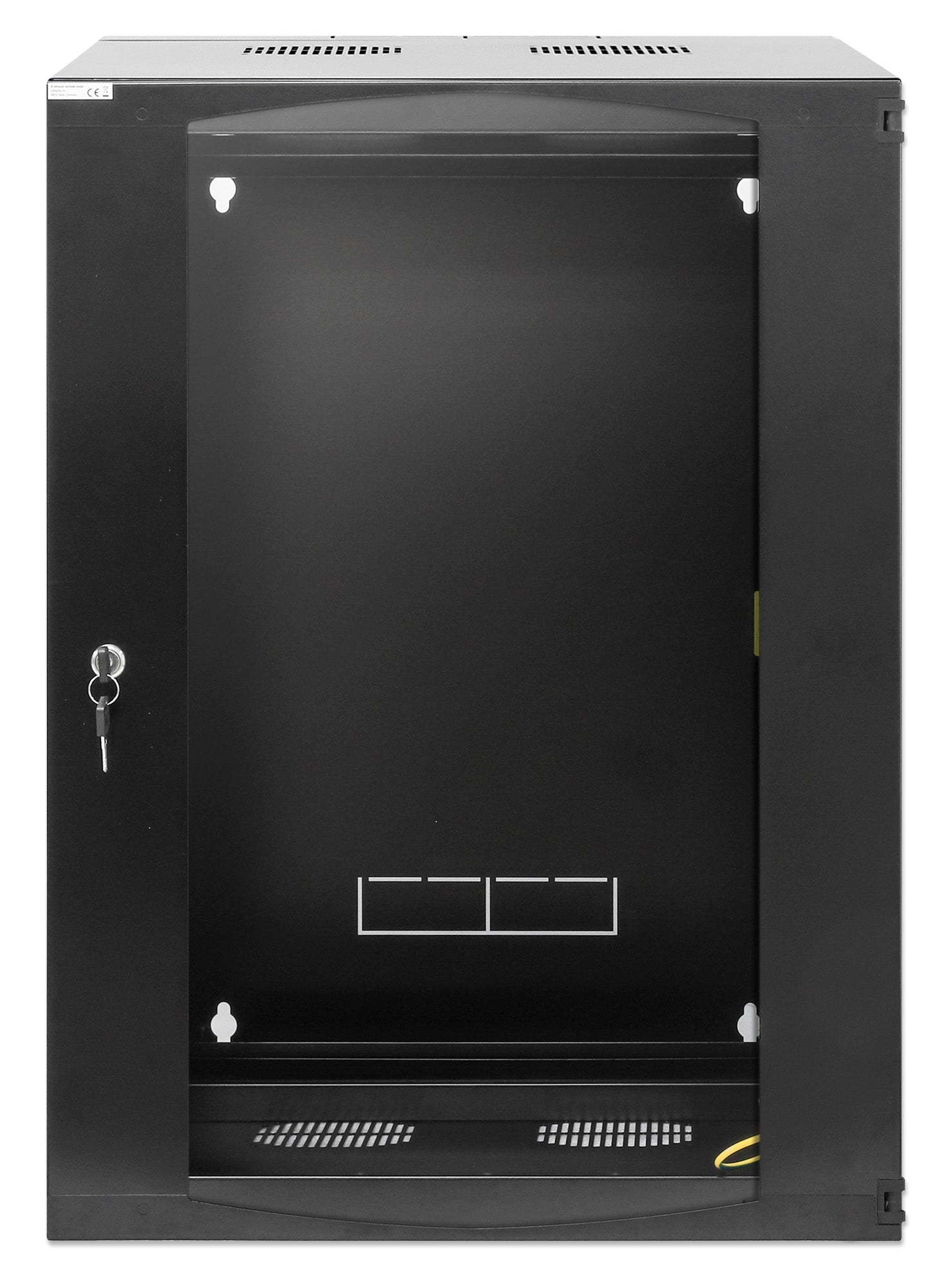 19" Double Section Wallmount Cabinet, 15U, 450 mm (17.7 in.) Depth, Black Image 3