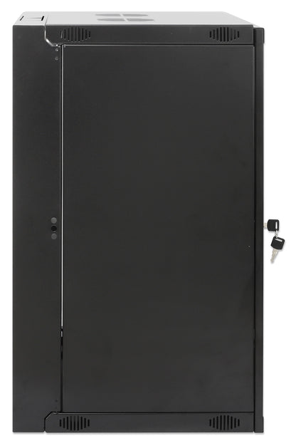 19" Double Section Wallmount Cabinet, 15U, 450 mm (17.7 in.) Depth, Black Image 5