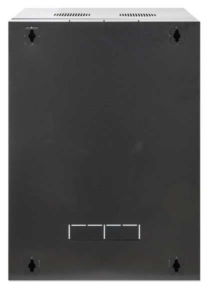 19" Double Section Wallmount Cabinet, 15U, 450 mm (17.7 in.) Depth, Black Image 6
