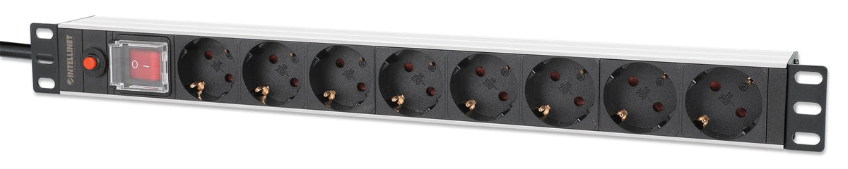 19" 1U Rackmount 8-Output Power Distribution Unit (PDU) Image 1