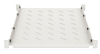 19" Shelf with Variable Rails for Fixed Mounting, Shelf Depth 550 mm, Gray Image 3
