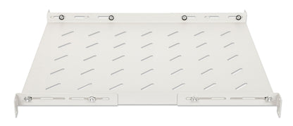 19" Shelf with Variable Rails for Fixed Mounting, Shelf Depth 550 mm, Gray Image 4