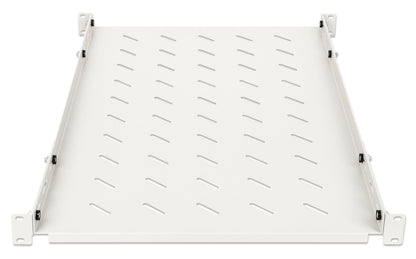 19" Shelf with Variable Rails for Fixed Mounting, Shelf Depth 750 mm, Gray Image 3