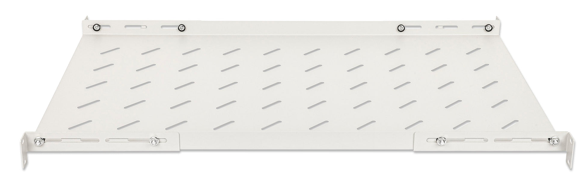 19" Shelf with Variable Rails for Fixed Mounting, Shelf Depth 750 mm, Gray Image 4