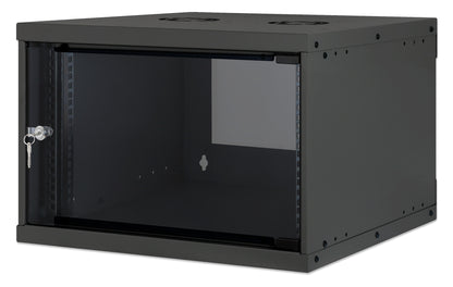 19" Basic Wallmount Cabinet, 6U, 400 mm Depth, Black Image 1