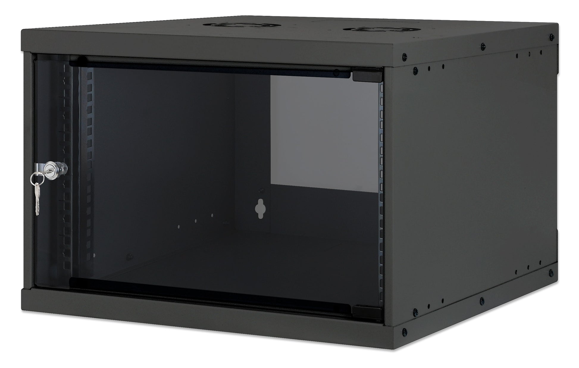 6U 19" Wall Mount Network Cabinet, Basic Line, 400 mm Depth, Black Image 1