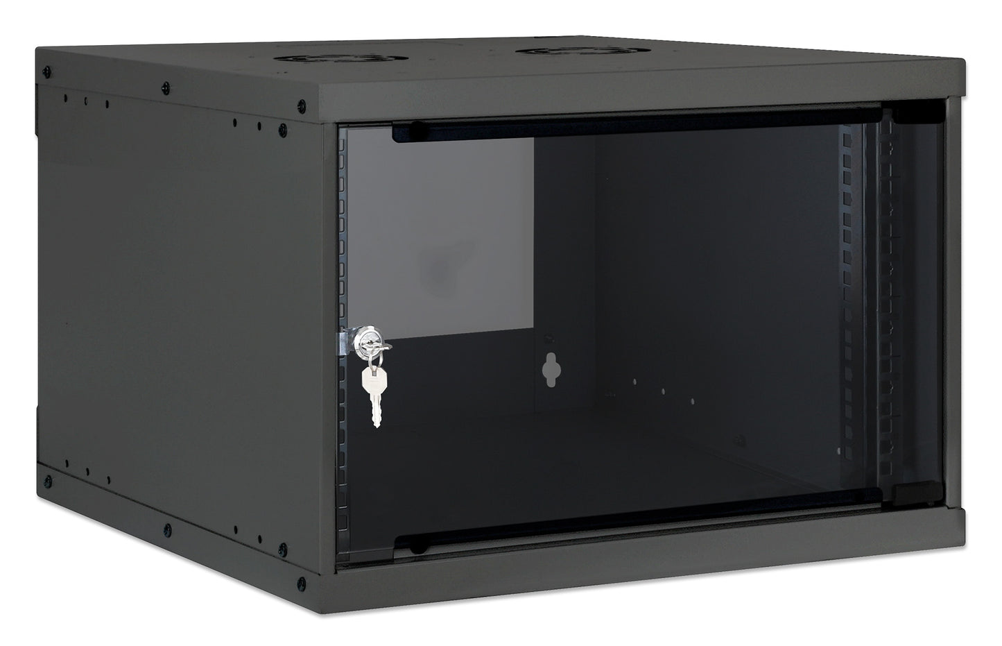 19" Basic Wallmount Cabinet, 6U, 400 mm Depth, Black Image 2