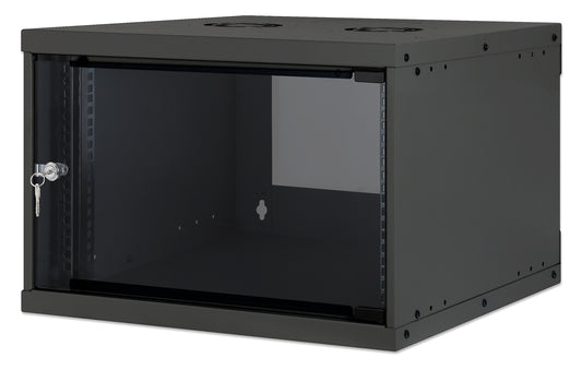 19" Basic Wallmount Cabinet, 6U, 400 mm Depth, Black Image 1