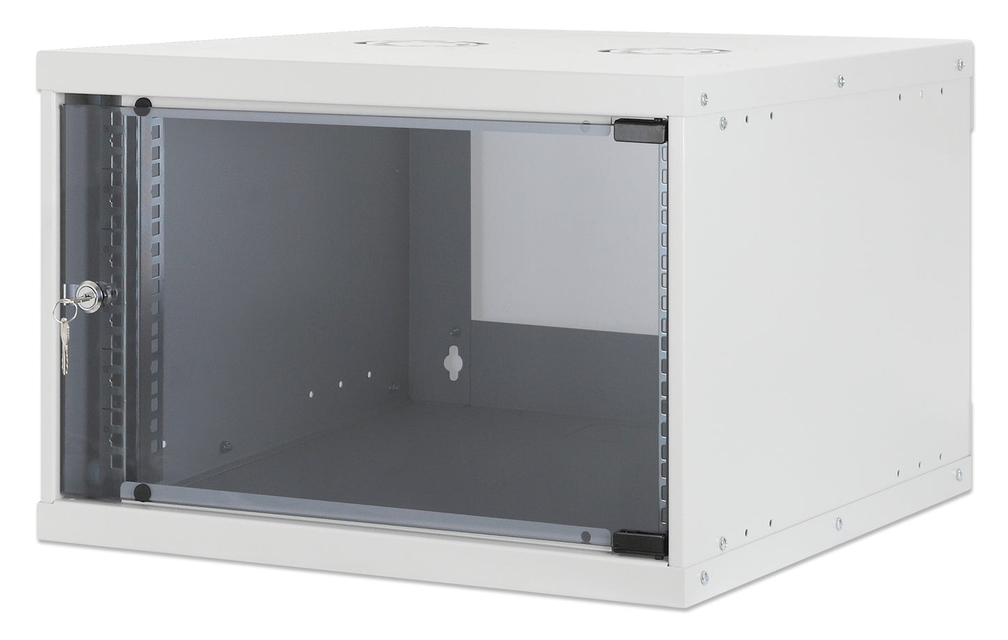 6U 19" Wall Mount Network Cabinet, Basic Line, 400 mm Depth, Gray Image 1