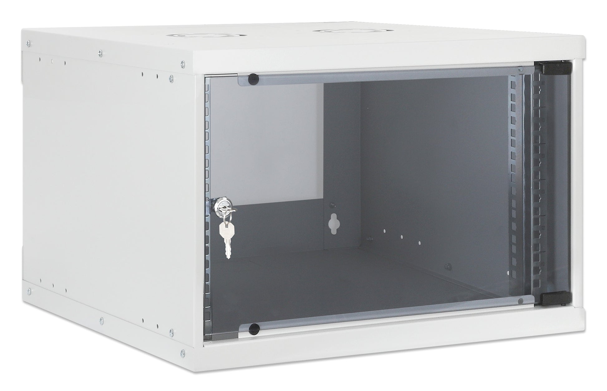 6U 19" Wall Mount Network Cabinet, Basic Line, 400 mm Depth, Gray Image 2