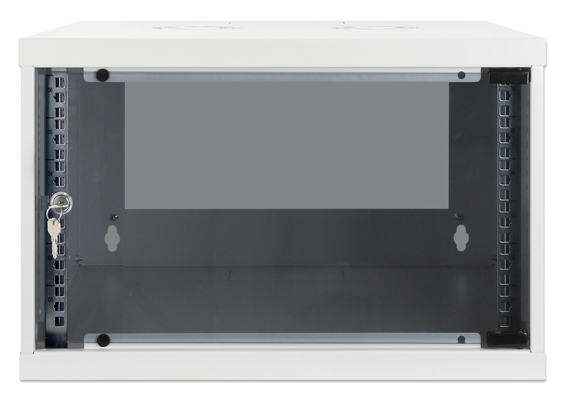 6U 19" Wall Mount Network Cabinet, Basic Line, 400 mm Depth, Gray Image 3