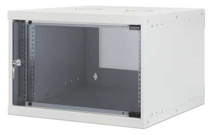 19" Basic Wallmount Cabinet, 6U, 400 mm Depth, Gray Image 1