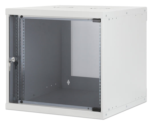 19" Basic Wallmount Cabinet, 9U, 400 mm Depth, Gray Image 1