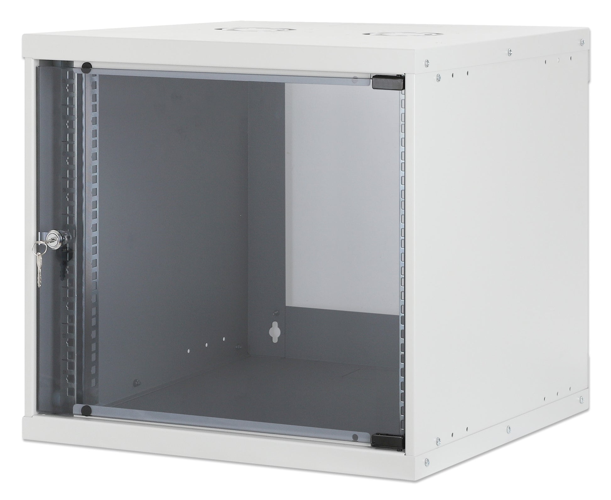 19" Basic Wallmount Cabinet, 9U, 400 mm Depth, Gray Image 1