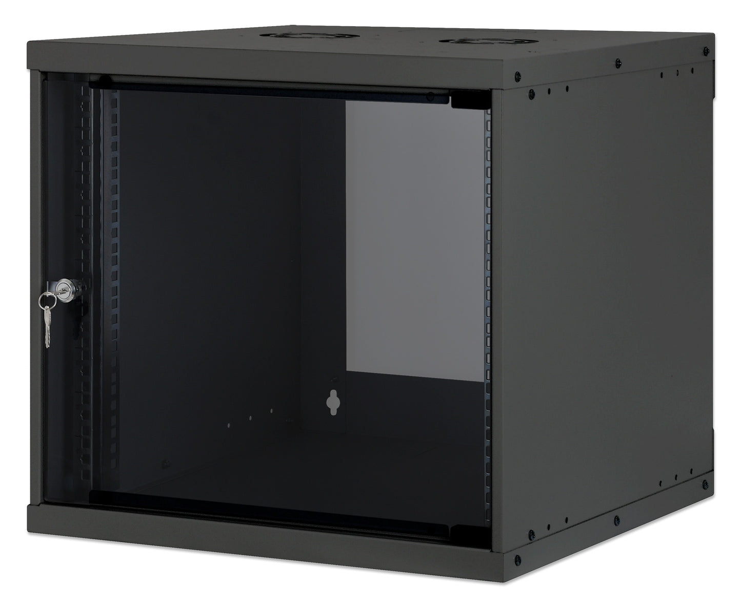 9U 19" Wall Mount Network Cabinet, Basic Line, 400 mm Depth, Black Image 1