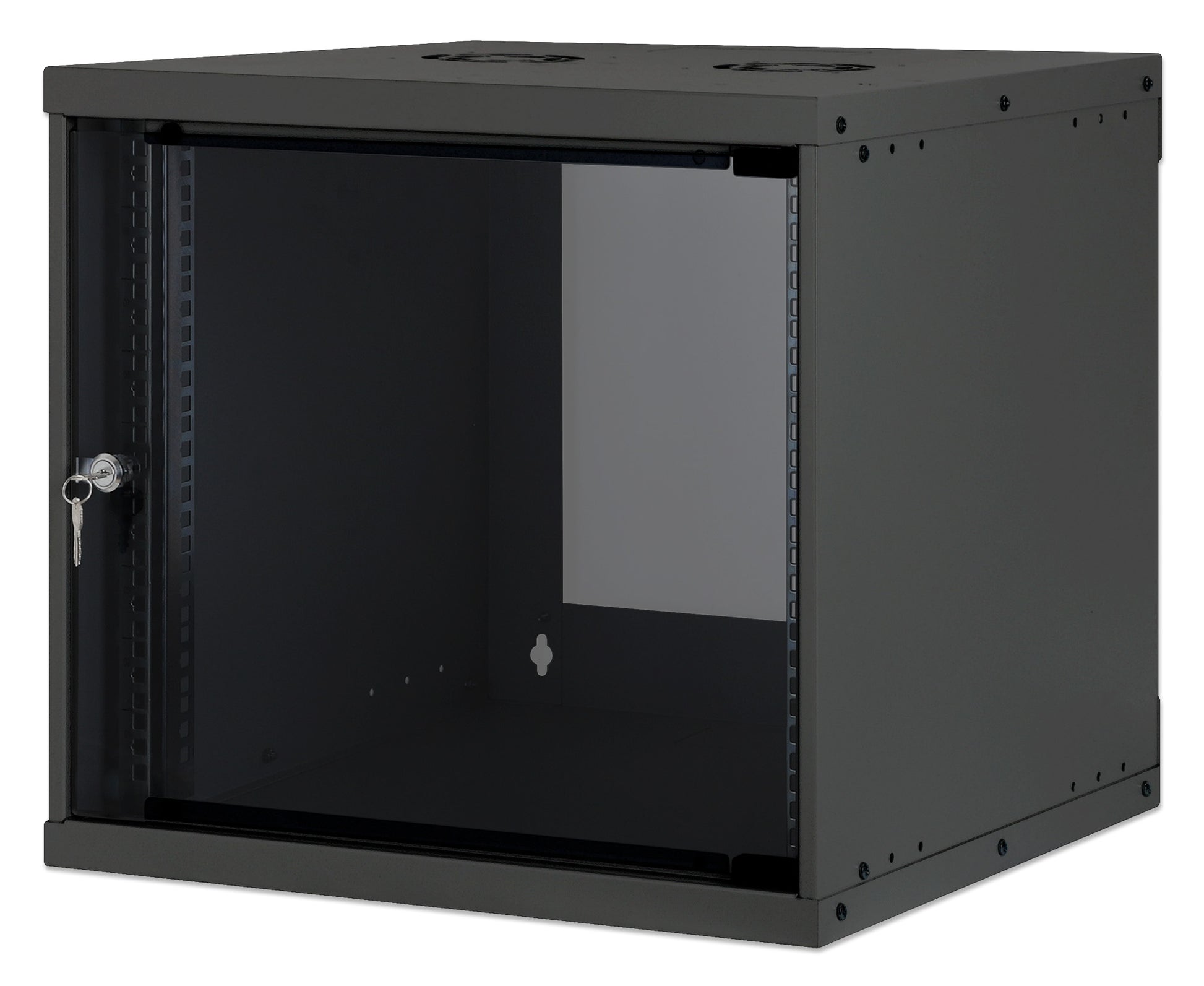 9U 19" Wall Mount Network Cabinet, Basic Line, 400 mm Depth, Black Image 1