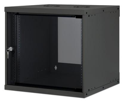 9U 19" Wall Mount Network Cabinet, Basic Line, 400 mm Depth, Black Image 1
