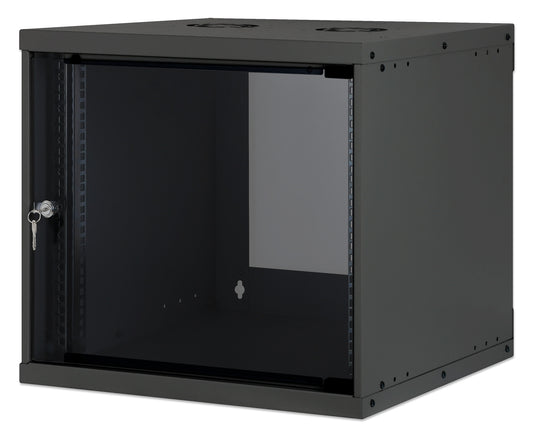 19" Basic Wallmount Cabinet, 9U, 400 mm Depth, Black Image 1