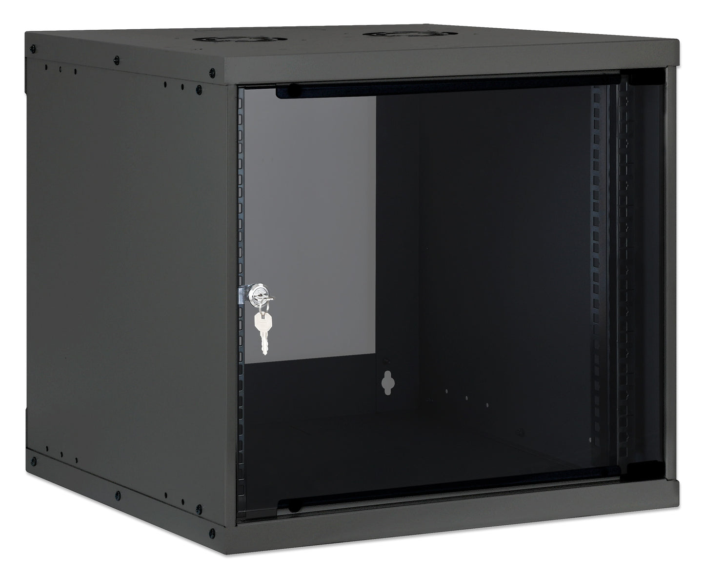 9U 19" Wall Mount Network Cabinet, Basic Line, 400 mm Depth, Black Image 2
