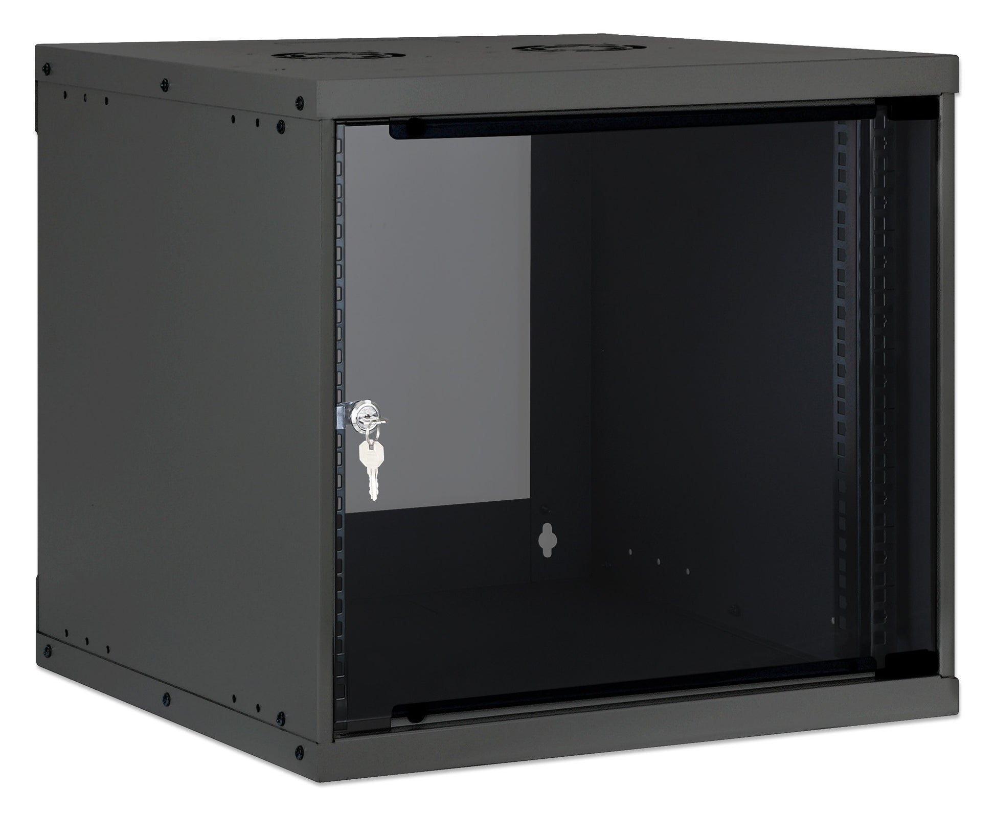 9U 19" Wall Mount Network Cabinet, Basic Line, 400 mm Depth, Black Image 2