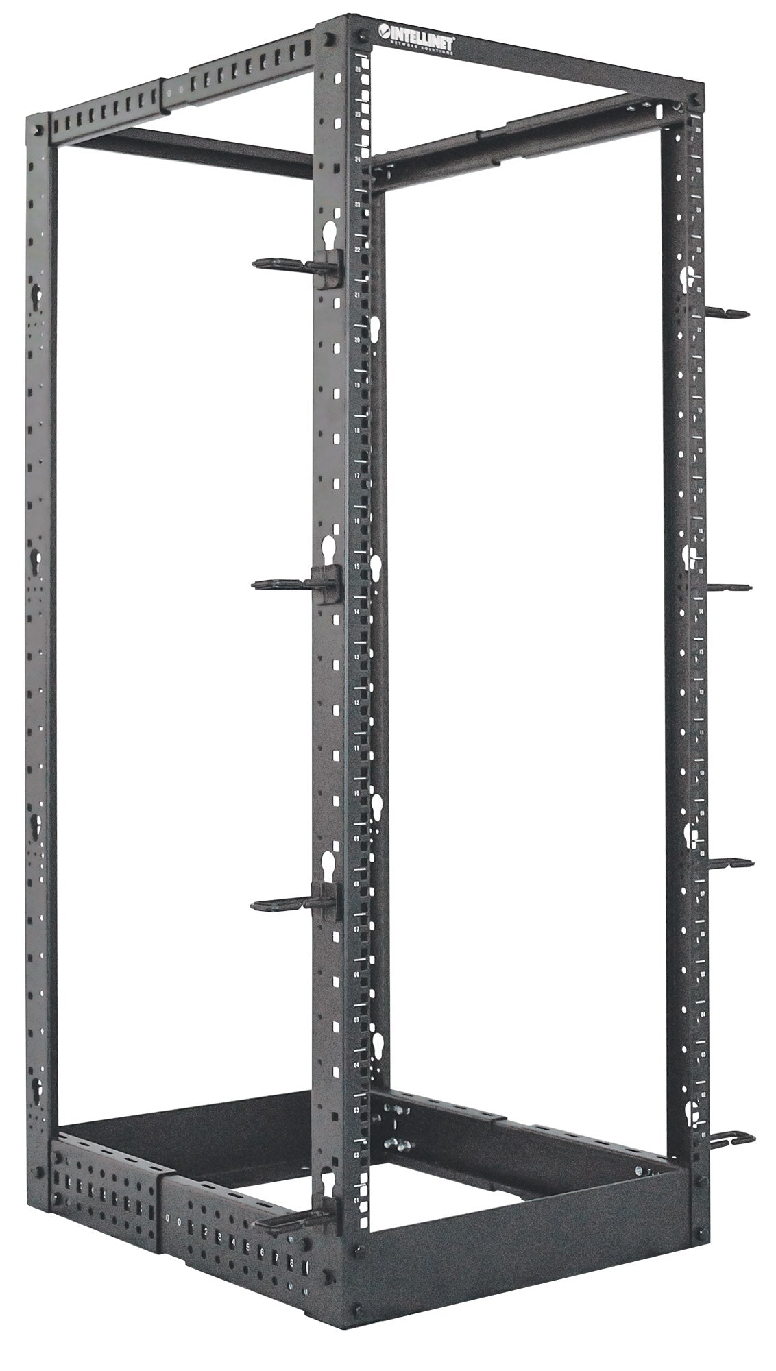 19" Floor-Standing 4-Post Open Frame Network Rack, 26U Image 2