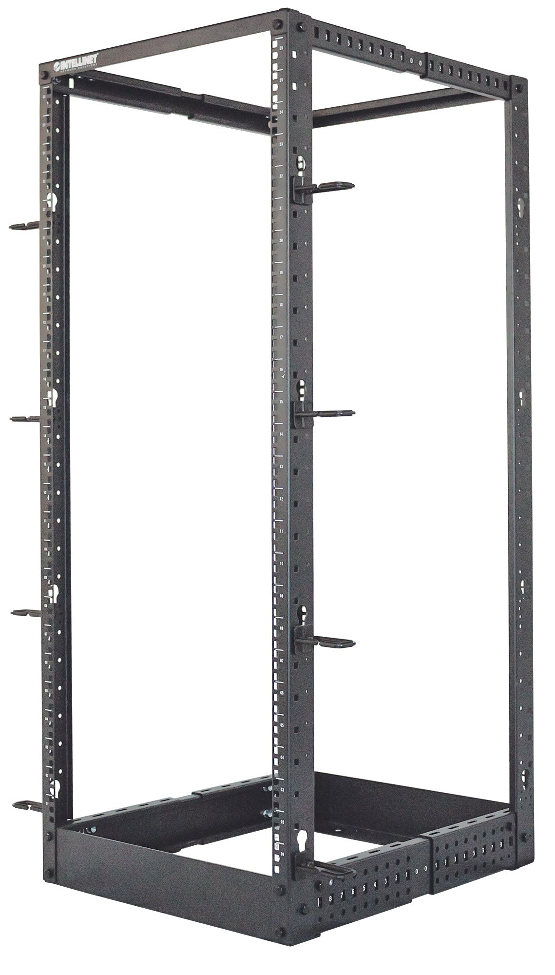 19" Floor-Standing 4-Post Open Frame Network Rack, 26U Image 1