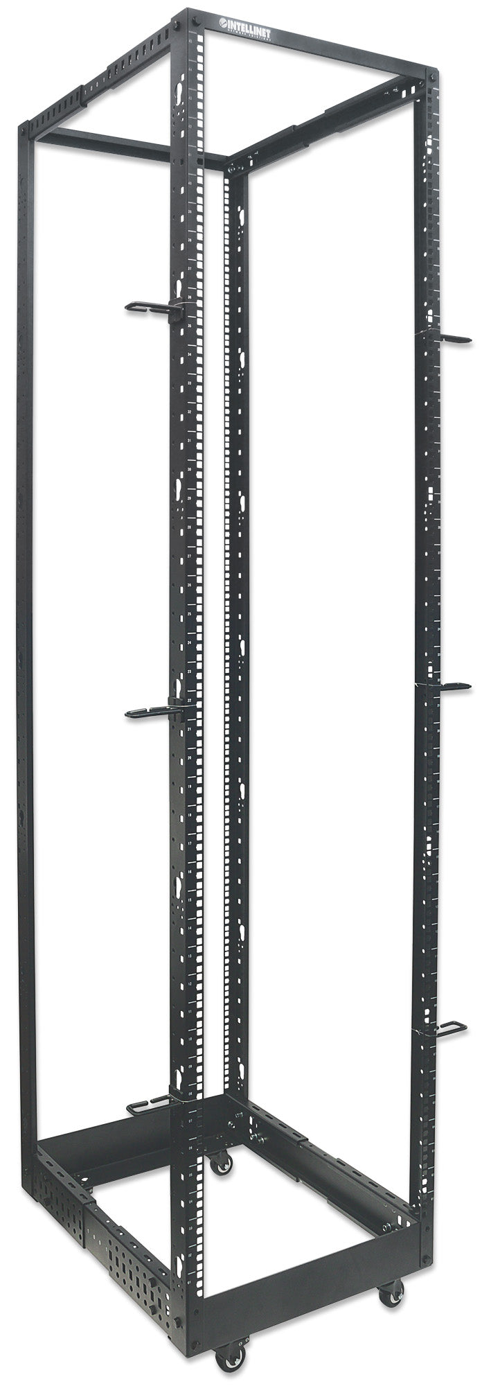 19" Floor-Standing 4-Post Open Frame Network Rack, 45U Image 2