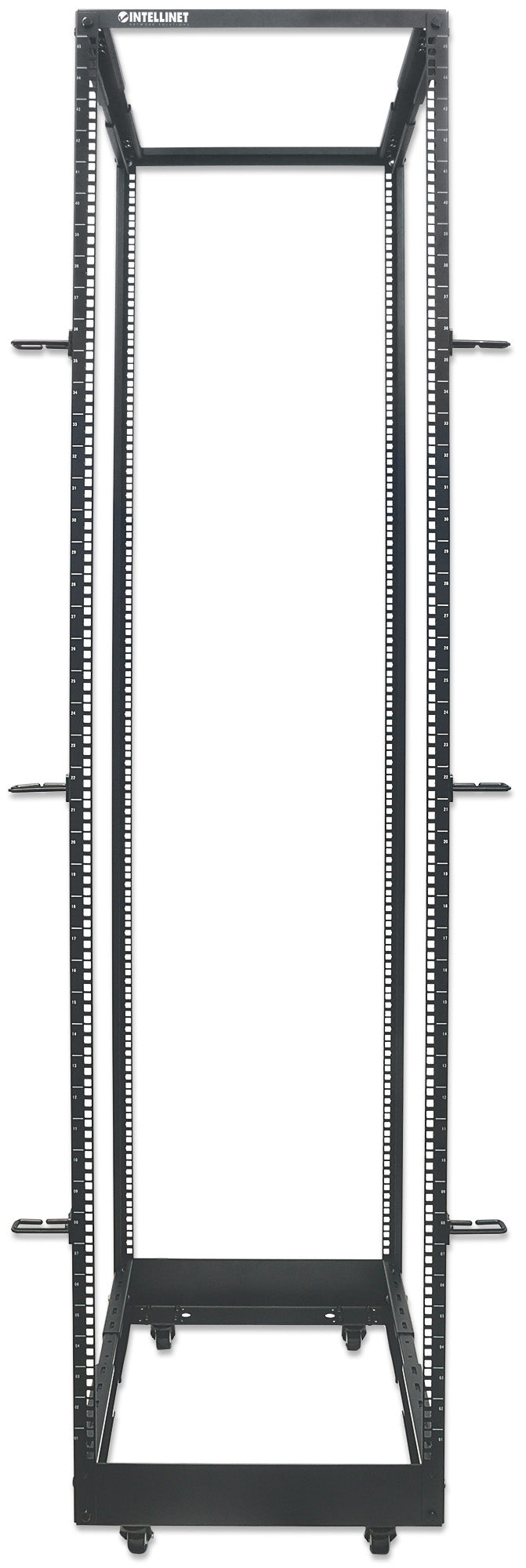 19" Floor-Standing 4-Post Open Frame Network Rack, 45U Image 3
