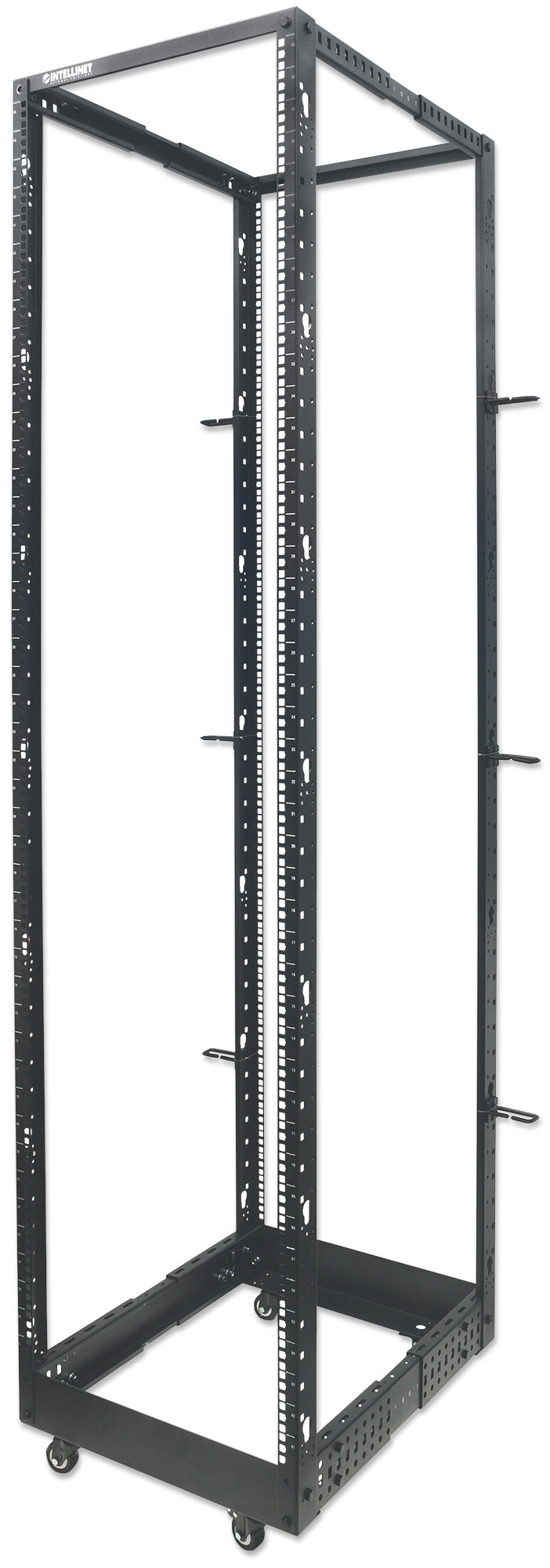 19" Floor-Standing 4-Post Open Frame Network Rack, 45U Image 4