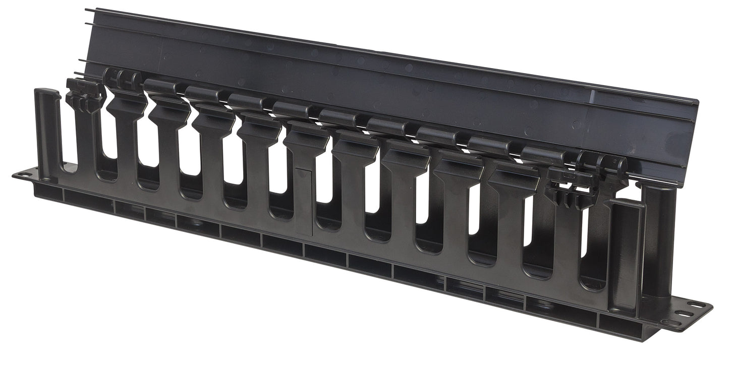 19" Cable Management Panel, 1U, Black Image 5