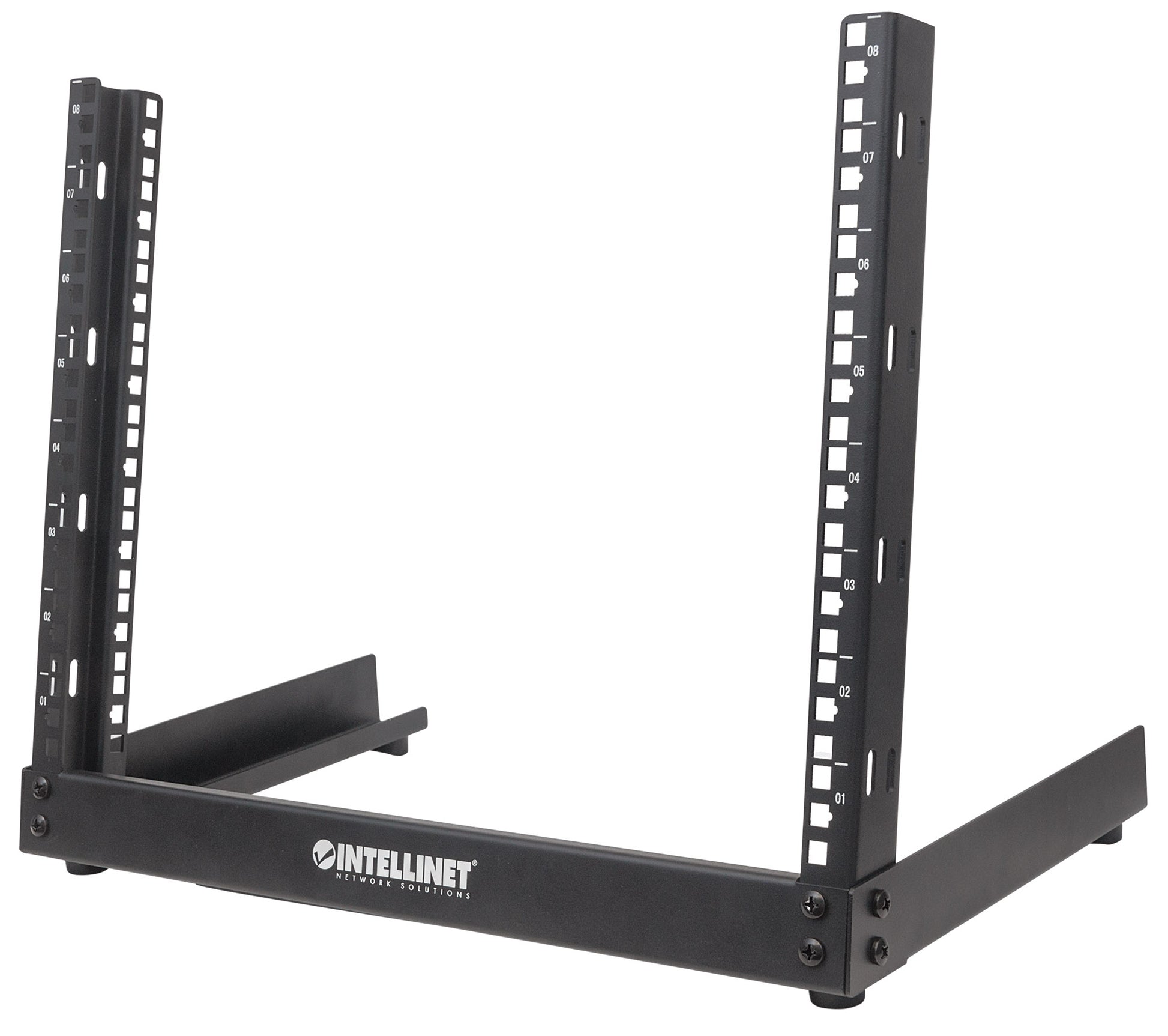19" Desktop 2-Post Open Frame Network Rack, 12U Image 1