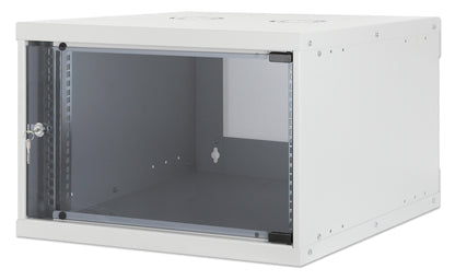 6U 19" Wall Mount Network Cabinet, Basic Line, 560 mm Depth, Gray Image 1