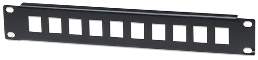10" 10-Port Blank Patch Panel, 1U Image 1