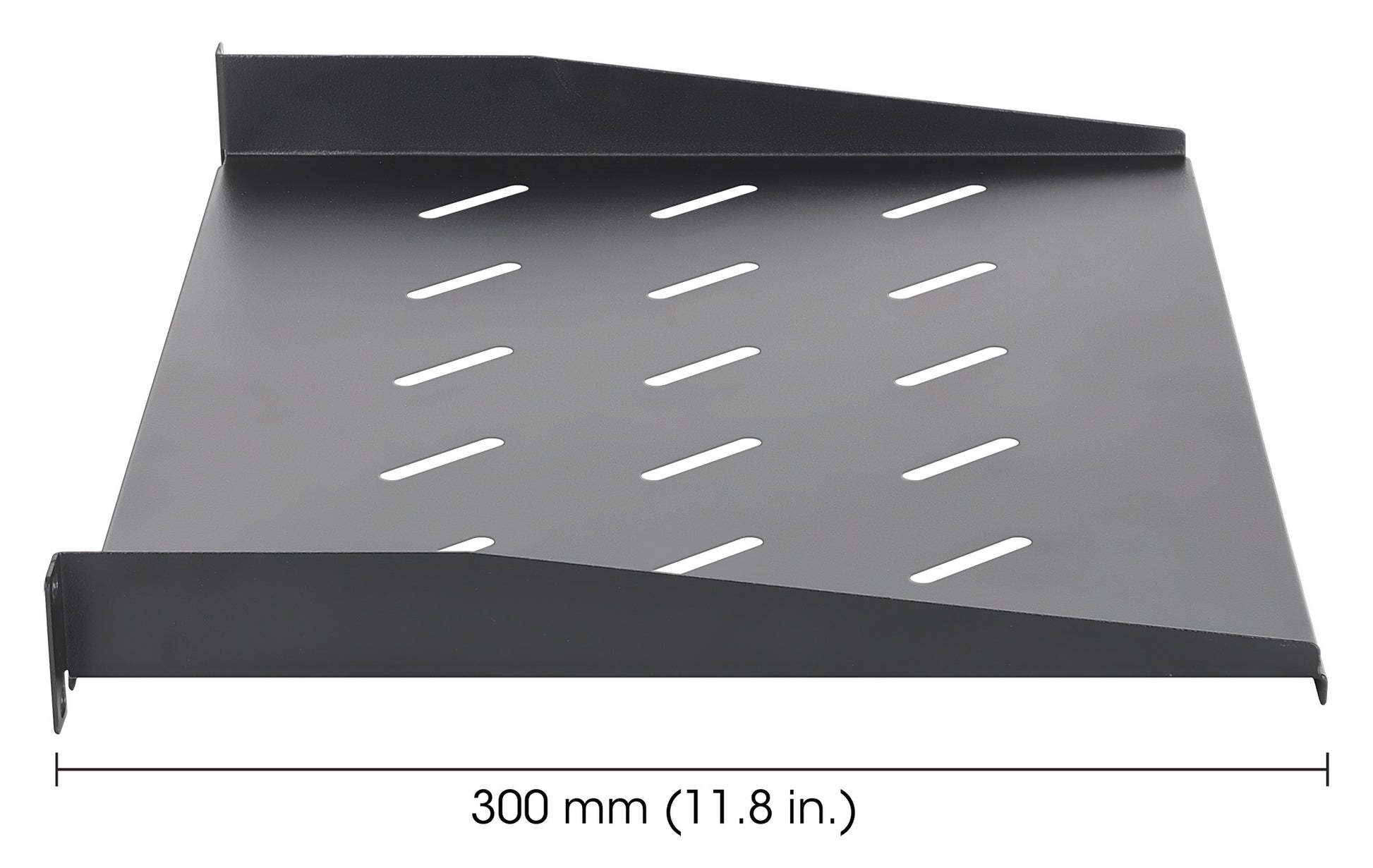 19" Cantilever Shelf, 1U, 300 mm (11.8 in.) Depth, Black Image 5
