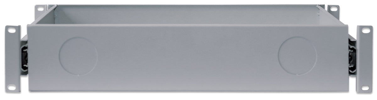 19" Storage Drawer Shelf, 2U, 350 mm Depth, Gray Image 4