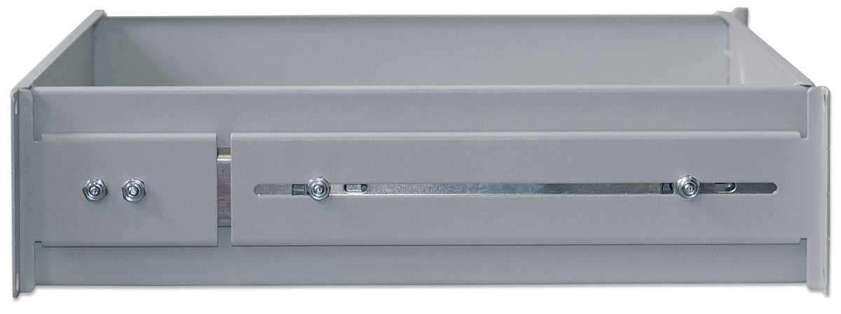 19" Storage Drawer Shelf, 2U, 350 mm Depth, Gray Image 5