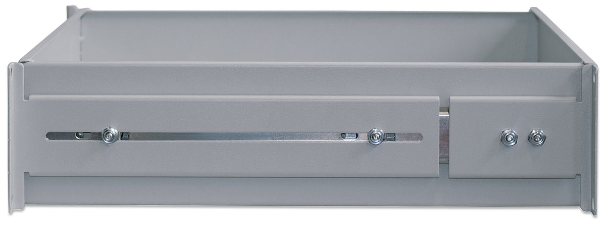 19" Storage Drawer Shelf, 2U, 350 mm Depth, Gray Image 6
